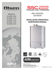 ECR SSC Olsen OLSSC-100 Installation, Operation & Maintenance Manual