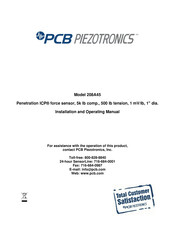 PCB Piezotronics 208A45 Installation And Operating Manual