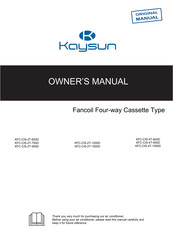 Kaysun KFC-CIS-2T-600D Owner's Manual