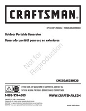 Craftsman CMXGGAS030730 Operator's Manual