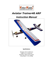 Value Hobby Aviator Trainer40 ARF Instruction Manual