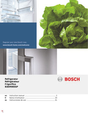 Bosch B30IR905SP Instruction Manual