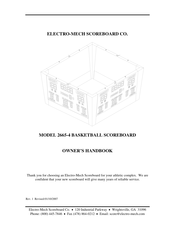 Electro-mech 2665-4 Owner's Handbook Manual