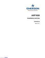 Emerson AXP1620 Installation And Use Manual