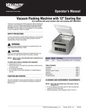 Vollrath 40831 Operator's Manual