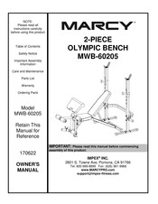 Impex Marcy MWB-60205 Owner's Manual