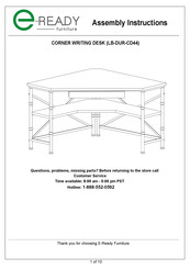 E-Ready Furniture LB-DUR-CD44 Assembly Instructions Manual