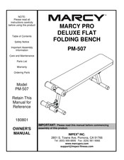 Impex MARCY PRO DELUXE PM-507 Owner's Manual