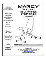 Impex MARCY PRO PM-4880 Owner's Manual