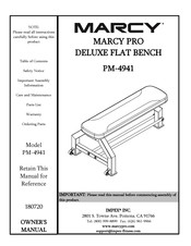 Impex MARCY PRO DELUXE PM-4941 Owner's Manual