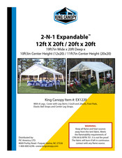 King Canopy EX1220 Quick Start Manual