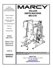 Impex MARCY DELUXE MD-5191 Owner's Manual