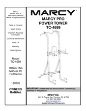 Impex MARCY PRO TC-4699 Owner's Manual