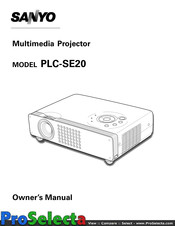Sanyo PLC-SE20 Owner's Manual