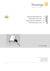 Derungs Dmed HX LED 7 Instructions For Use Manual