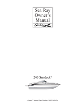 Sea Ray 240 Sundeck Owner's Manual