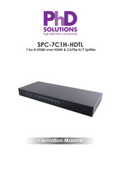 PhD Solutions SPC-7C1H-HDTL Operation Manual