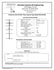 Directive Systems & Engineering DSE144-6RS Manual