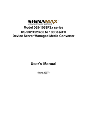 SignaMax 065-1063FS Series User Manual