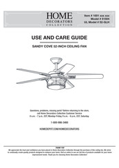Home Decorators Collection 51504 Use And Care Manual