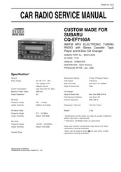 Panasonic CQ-EF7160A Service Manual