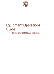 BURGER KING Taylor C606 Equipment Operation Manual