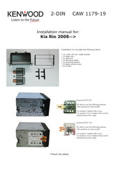 Kenwood CAW 1179-19 Installation Manual