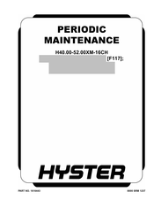 Hyster H40.00-52.00XM-16CH Periodic Maintenance Procedure