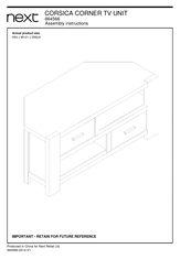Next CORSICA 664566 Assembly Instructions Manual