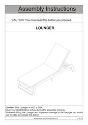 Noble House Home Furnishings LOUNGER Assembly Instructions Manual