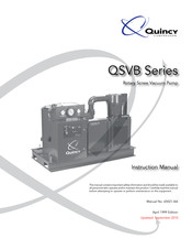 Quincy Compressor QSVB Series Instruction Manual