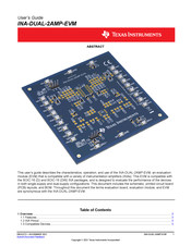 Texas Instruments INA-DUAL-2AMP-EVM User Manual