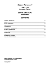 Agco Massey Ferguson 1547 Service Manual