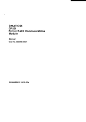 Siemens SIMATIC S5 CP 523 Manual
