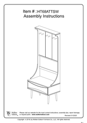 Walker Edison HT68ATTSW Assembly Instructions Manual