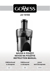 Goddess JUI 151SS Instruction Manual
