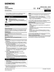 Siemens SIRIUS 3RF29.0-0KA 0KH0 Series Operating Instructions Manual