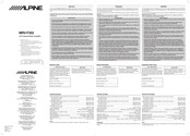 Alpine MRV-F302 Owner's Manual