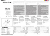 Alpine MRV-T301 Owner's Manual