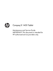 HP Compaq 8 1400 Maintenance And Service Manual