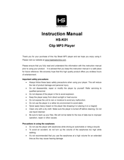 Hip Street HS-K01 Instruction Manual