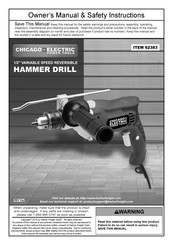 Chicago Electric 62383 Owner's Manual & Safety Instructions