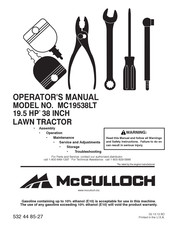 McCulloch MC19538LT Operator's Manual