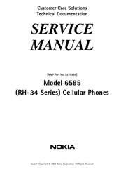 Nokia 6585 - Cell Phone - CDMA2000 1X Service Manual