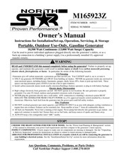 North Star M165923Z Owner's Manual
