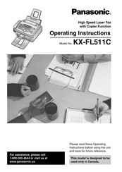 Panasonic KX-FL511C Operating Instructions Manual