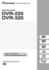 Pioneer DVR-225 Operating Instructions Manual
