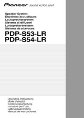 Pioneer PDP-S53-LR Operating Instructions Manual