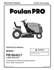 Poulan Pro PB18542LT Operator's Manual