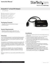 StarTech.com SP122DP2DVI Instruction Manual